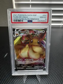 Eevee VMAX SWSH087 SWSH: Sword & Shield Promo Cards Holo PSA 10 - Image 1