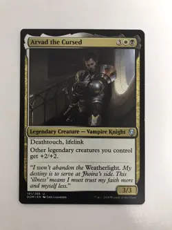 Arvad the Cursed MTG Magic the Gathering Card DMG Damaged DOM - Image 1