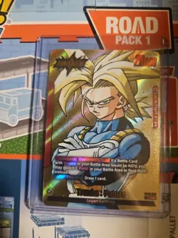 Dragonball Sb02-001 Awaken Trunks Future Gold Leader Card L* - Image 1
