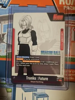 Dragonball Sb02-001 Awaken Trunks Future Gold Leader Card L* - Image 3