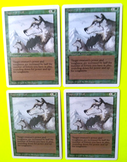 Magic the Gathering MTG Revised ASPECT OF WOLF X 4 LP/EX R 1994! - Image 1