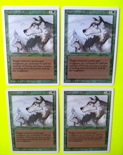 Magic the Gathering MTG Revised ASPECT OF WOLF X 4 LP/EX R 1994! - Image 2