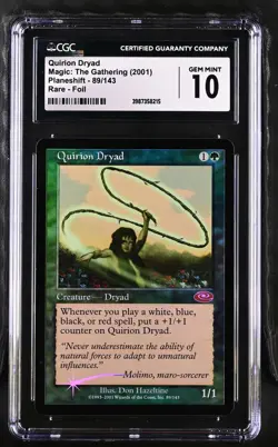 QUIRION DRYAD Planeshift Foil Rare CGC 10 Gem Mint MTG [Nostalgium] - Image 1