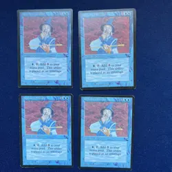 MTG x4 The Dark Apprentice Wizard LP English 1994 4 Total - Image 1