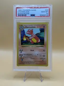 1999 Pokemon Shadowless Base Set Charmeleon #24 PSA 10 - Image 1