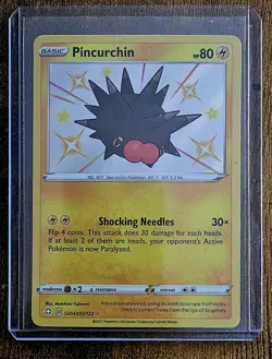 Pokemon TCG Pincurchin SV043/SV122 Shining Fates Shiny NM - Image 3