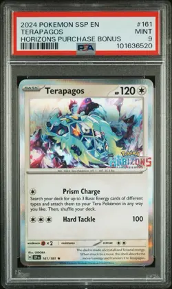 Pokemon: Surging Sparks: Terapagos 161 Horizons Purchase Bonus Promo PSA 9 - Image 1