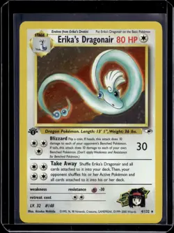 Pokemon Gym Heroes Erika's Dragonair 1st Edition Holo 4/132 - Image 1