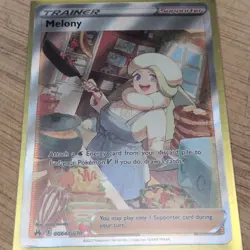 Pokemon Melony GG64/GG70 Crown Zenith Galarian Gallery Full Art Trainer Holo - Image 1