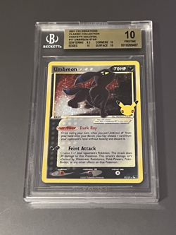 BGS PRISTINE 10 2021 Pokemon Celebrations Classic Coll Umbreon-Gold Star #17 - Image 1