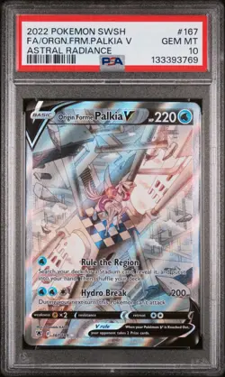 Origin Forme Palkia V 167/189 - Astral Radiance - Graded PSA 10 GEM MT Pokemon - Image 3