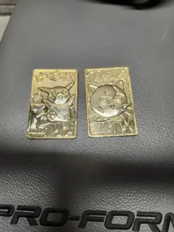 1999 Pokemon 23K Gold-Plated Burger King Nintendo Pikachu and Jigglypuff loose - Image 1