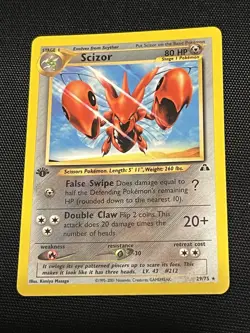 Pokemon TCG Scizor Neo Discovery 29/75 Rare 1st Edition LP - Image 5