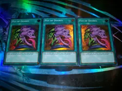 3x Pot of Desires 1st Edition Super Rare RA01-EN056 Yu-Gi-Oh! - Image 1