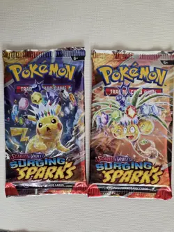 Lot Of 4 Pokemon TCG Scarlet And Violet Surging Sparks Booster Packs New Sealed - Image 2