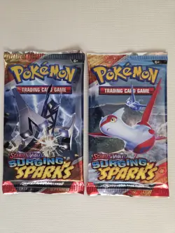 Lot Of 4 Pokemon TCG Scarlet And Violet Surging Sparks Booster Packs New Sealed - Image 3
