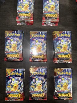 Pokemon TCG Scarlet And Violet Surging Sparks Sealed Booster Packs Lot Of 6 - Image 1