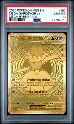 2025 POKEMON MEG EN-MEGA EVOLUTION MEGA HYPER RARE #187 MEGA GARDEVOIR EX PSA 10 - Image 1