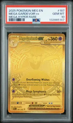 2025 POKEMON MEG EN-MEGA EVOLUTION MEGA HYPER RARE #187 MEGA GARDEVOIR EX PSA 10 - Image 1