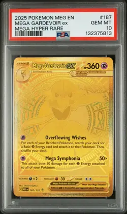 2025 POKEMON MEG EN-MEGA EVOLUTION MEGA HYPER RARE #187 MEGA GARDEVOIR EX PSA 10 - Image 1