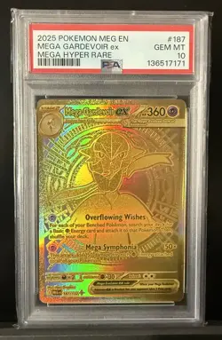 2025 POKEMON MEG EN-MEGA EVOLUTION MEGA HYPER RARE #187 MEGA GARDEVOIR EX PSA 10 - Image 1