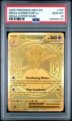 2025 POKEMON MEG EN-MEGA EVOLUTION MEGA HYPER RARE #187 MEGA GARDEVOIR EX PSA 10 - Image 1