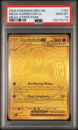 2025 POKEMON MEG EN-MEGA EVOLUTION MEGA HYPER RARE #187 MEGA GARDEVOIR EX PSA 10 - Image 1