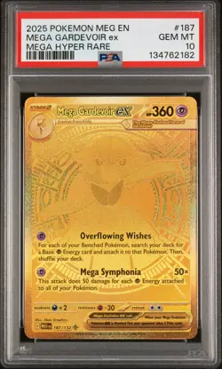 2025 POKEMON MEG EN-MEGA EVOLUTION MEGA HYPER RARE #187 MEGA GARDEVOIR EX PSA 10 - Image 1