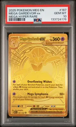 2025 POKEMON MEG EN-MEGA EVOLUTION MEGA HYPER RARE #187 MEGA GARDEVOIR EX PSA 10 - Image 1