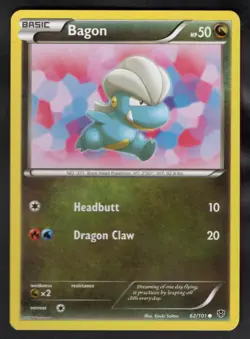 2013 POKEMON BLACK & WHITE PLASMA BLAST CARD - 62 Bagon COMMON /101 - Image 1