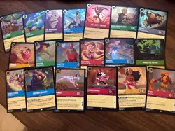 Disney Lorcana The First Chapter 19 Card ALL FOIL Set - Image 1