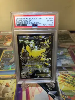 Pikachu EX 2016 Full Art Black Star Promo Card #XY124 PSA 6 - Image 1