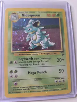 Pokemon Nidoqueen Holo Rare TCG Card 12/130 Base Set 2 MP/HP - Image 1