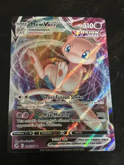 Pokemon TCG Mew VMAX 2021 SWSH08 Fusion Strike Ultra Rare Holo Card #114/264 - Image 1