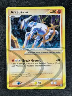 2009 Pokemon ARCEUS AR8 Arceus Holo Rare Subset Promo Platinum English - Image 1