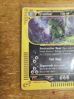 Tyranitar Aquapolis Holo Rare H28/H32 with great SWIRL 💎 Pokemon vintage - Image 4