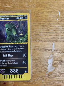 Tyranitar Aquapolis Holo Rare H28/H32 with great SWIRL 💎 Pokemon vintage - Image 5