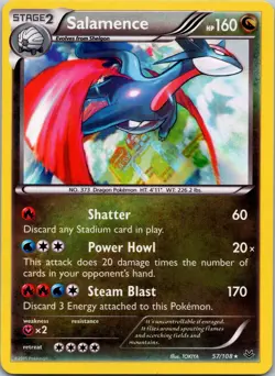 Salamence 57/108 XY - Roaring Skies NM Holo Pokemon TCG - Image 1