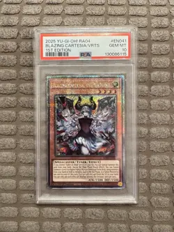 Yu-Gi-Oh Blazing Cartesia, the Virtuous RA04-EN041 QCR PSA 10 - Image 1