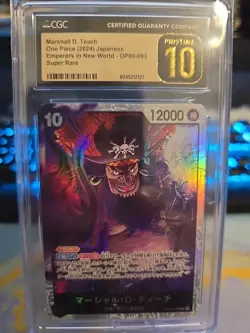 Pristine 10 One Piece OP09-093 SR Marshall.D.Teach Emperors the New World - Image 1