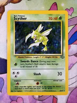 Scyther 10/64 Jungle Unlimited Holo Rare - WOTC Pokemon Card Near Mint - - Image 1