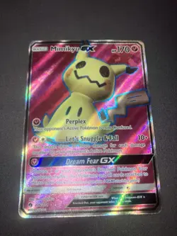 Pokemon TCG S&M Lost Thunder Mimikyu GX Ultra Rare Card 206/214 NM/M Condition - Image 2
