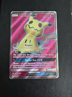 Mimikyu GX (Full Art) 206/214 Sm-Lost Thunder Holo Pokemon LP - Image 1