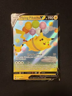Pokemon TCG Flying Pikachu V 006/025 25th Celebrations Holo NM - Image 1