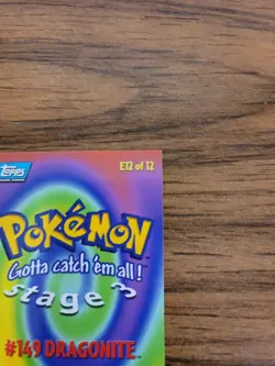 Topps Dragonite #149 Pokemon Non Holo E12 Of 12 Trading Card Blue Label - Image 4