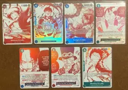 One Piece OP13 - 3rd Anniversary Treasure Campaign Promo Card Set (7 Cards) - Image 1