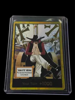 DON!! Card Dracule Mihawk Gold One Piece OP14 The Azure Sea's Seven NM unplayed - Image 1