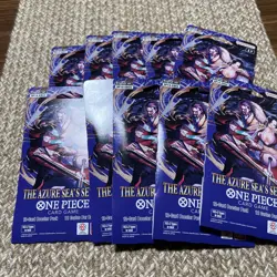 Lot of 10 - One Piece TCG The Azure Sea’s Seven Op-14 Sleeved Booster Pack - Image 1