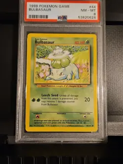 Pokemon TCG Bulbasaur 1999 PSA 8 NM-MT #44 - Image 1