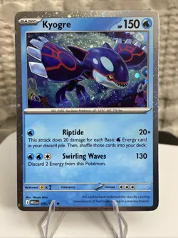 🔥 Kyogre #034/132 Cosmos Holo SWIRL 🌀 NM | Mega Evolution - 2025 Pokemon Card - Image 1
